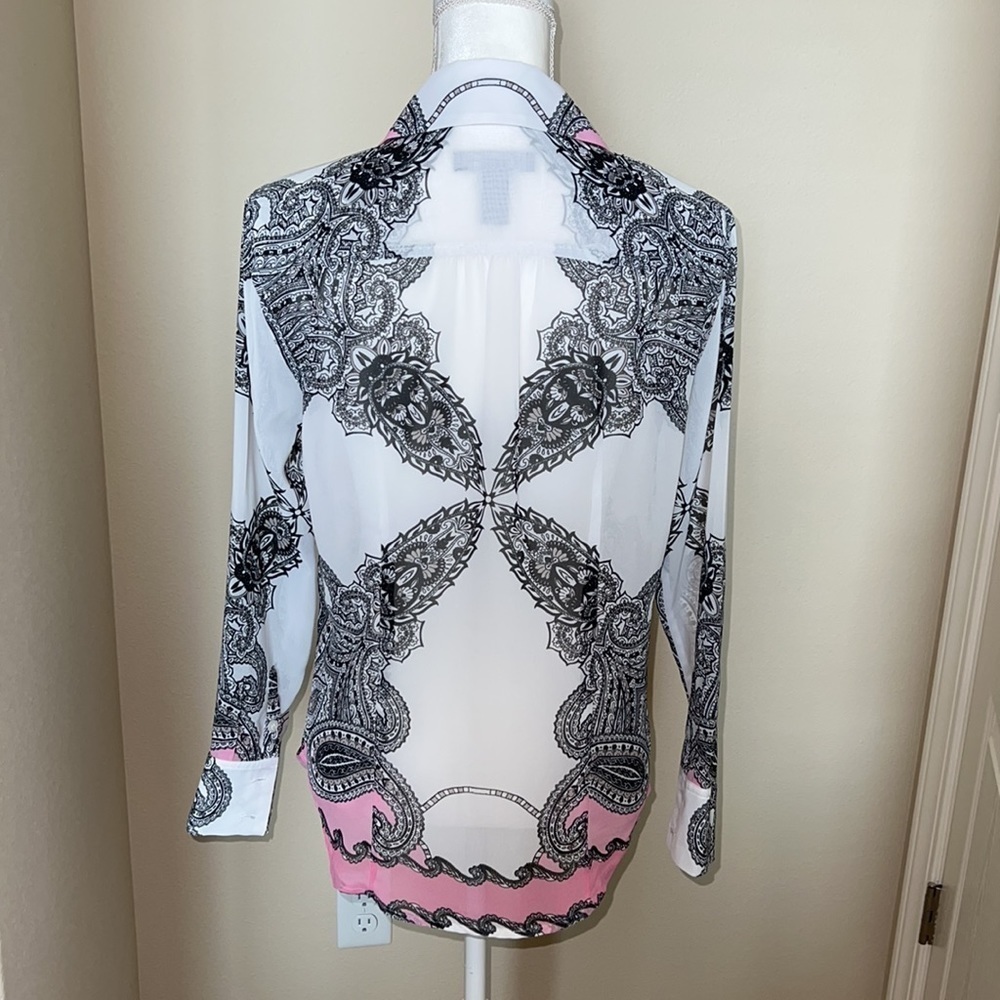 INC Long-sleeved Sheer Top #54 - Picture 2 of 3